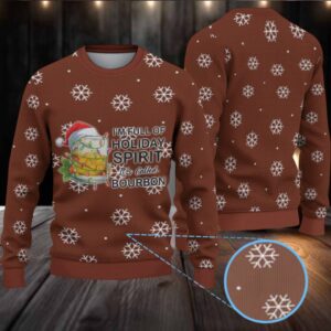 Brown Jameson Holiday Spirit Bourbon Snowflake Christmas Ugly Sweater