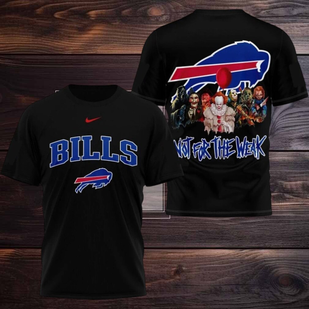 Buffalo Bills 2025 NFL Not For The Weak Halloween All Over Print Logo Two Sided Shirt Buffalo Bills 2025 NFL Not For The Weak Halloween All Over Print Logo Two Sided Shirt