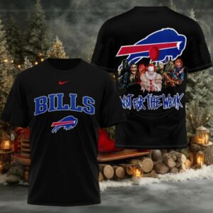 Buffalo Bills 2025 NFL Not For The Weak Halloween All Over Print Logo Two Sided Shirt