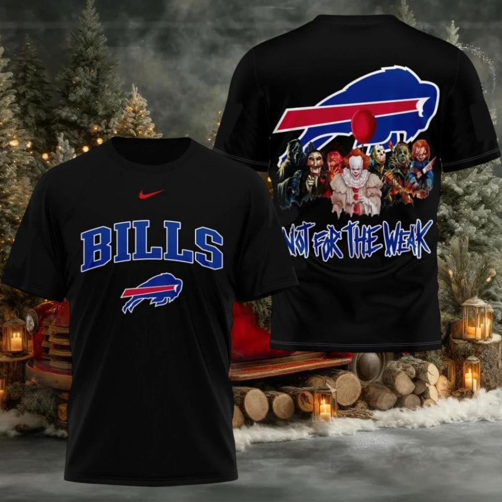 Buffalo Bills 2025 NFL Not For The Weak Halloween All Over Print Logo Two Sided Shirt Buffalo Bills 2025 NFL Not For The Weak Halloween All Over Print Logo Two Sided Shirt