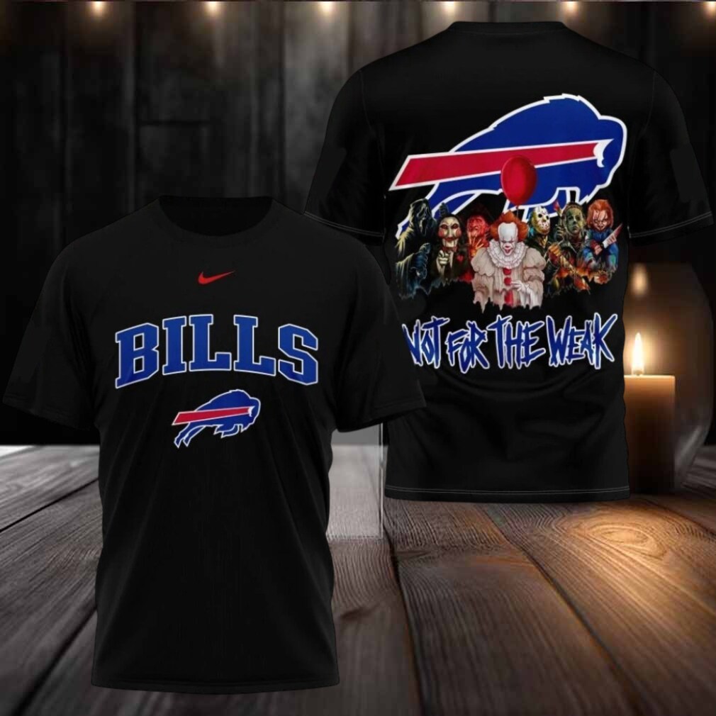 Buffalo Bills 2025 NFL Not For The Weak Halloween All Over Print Logo Two Sided Shirt Buffalo Bills 2025 NFL Not For The Weak Halloween All Over Print Logo Two Sided Shirt