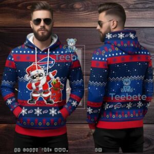 Buffalo Bills Blue Dabbing Santa Ugly Christmas 3D Hoodie Buffalo Bills Blue Dabbing Santa Ugly Christmas 3D Hoodie