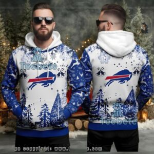 Buffalo Bills Christmas Bell Snow Ugly 3D Hoodie