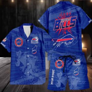 Buffalo Bills Combo Hawaiian Shirt And Shorts