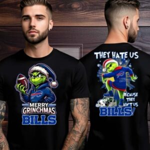 Buffalo Bills Grinch Merry Christmas Grinchmas 2025 Personalized Football Logo Two Sided Shirt