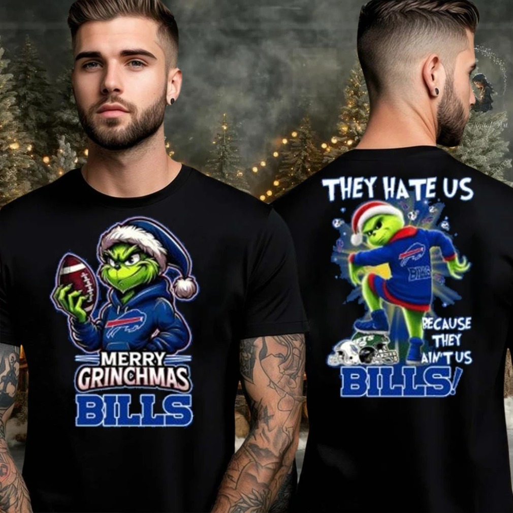 Buffalo Bills Grinch Merry Christmas Grinchmas 2025 Personalized Football Logo Two Sided Shirt Buffalo Bills Grinch Merry Christmas Grinchmas 2025 Personalized Football Logo Two Sided Shirt