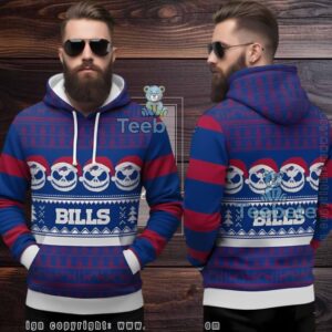 Buffalo Bills Jack Skellington Ugly 3D Hoodie Nightmare Before Christmas Buffalo Bills Jack Skellington Ugly 3D Hoodie Nightmare Before Christmas