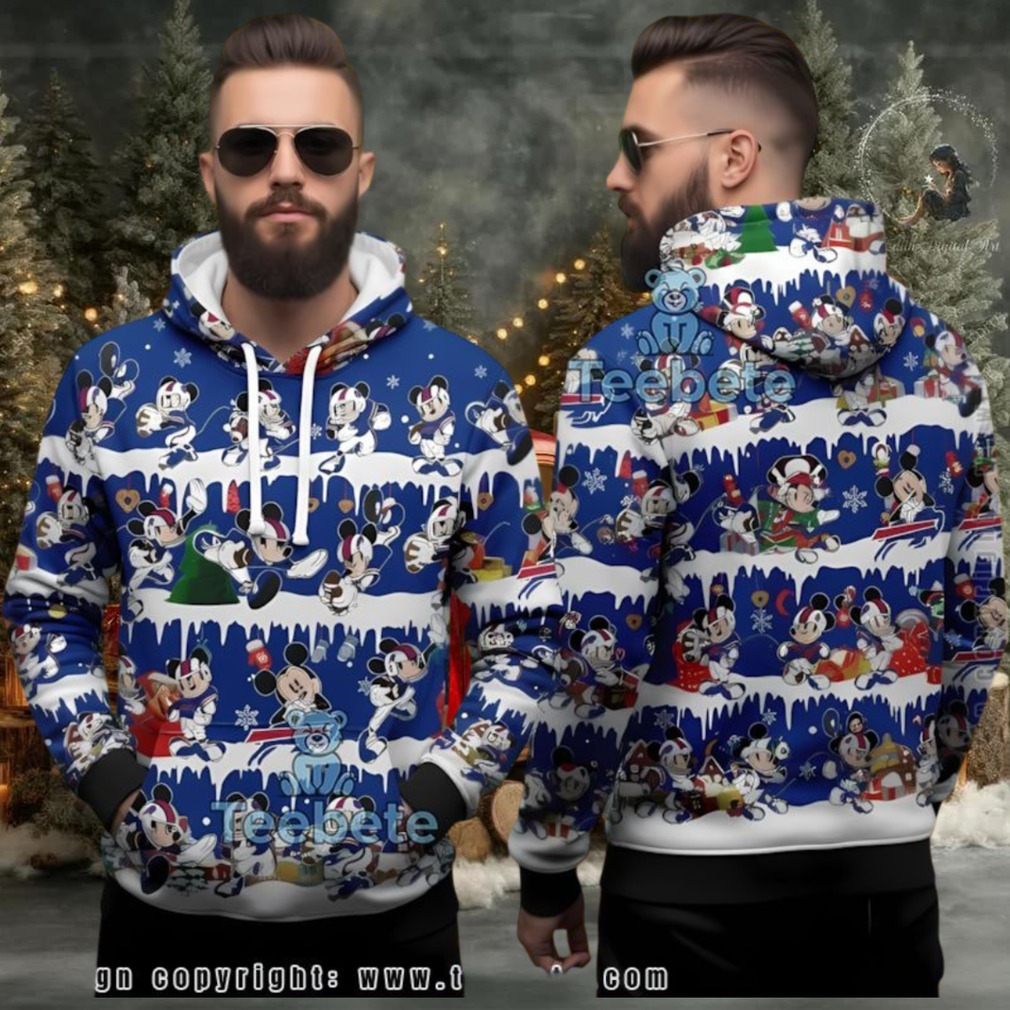 Buffalo Bills Mickey Mouse Christmas Ugly 3D Hoodie Buffalo Bills Mickey Mouse Christmas Ugly 3D Hoodie