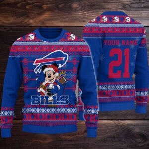 Buffalo Bills Mickey Mouse Santa Ugly Christmas Sweater