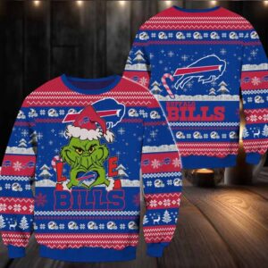 Buffalo Bills NFL Grinch Football Limited Ugly Christmas Sweater