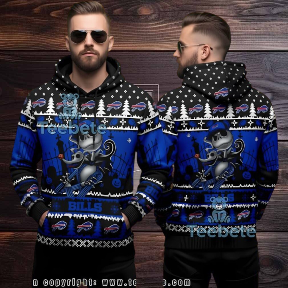 Buffalo Bills Nightmare Before Christmas Jack Skellington Ugly 3D Hoodie Buffalo Bills Nightmare Before Christmas Jack Skellington Ugly 3D Hoodie
