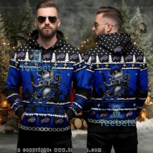 Buffalo Bills Nightmare Before Christmas Jack Skellington Ugly 3D Hoodie