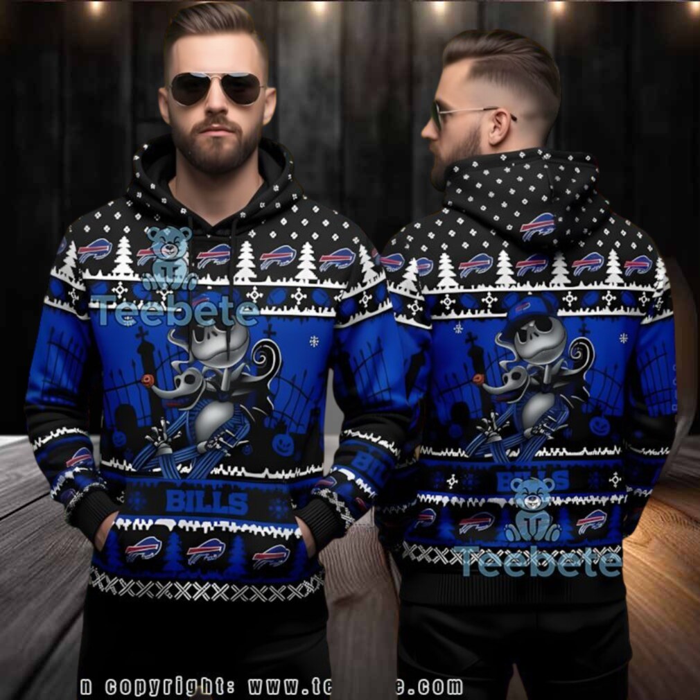 Buffalo Bills Nightmare Before Christmas Jack Skellington Ugly 3D Hoodie Buffalo Bills Nightmare Before Christmas Jack Skellington Ugly 3D Hoodie