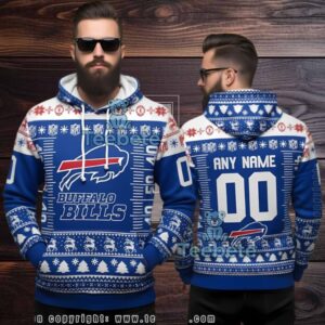 Buffalo Bills Personalized Ugly Christmas 3D Hoodie Men Buffalo Bills Personalized Ugly Christmas 3D Hoodie Men