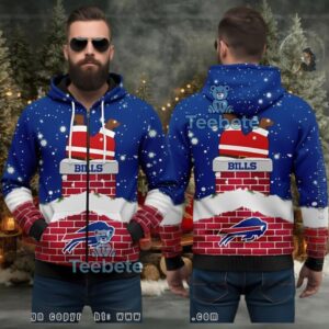 Buffalo Bills Santa Chimney Funny Ugly 3D Hoodie Christmas