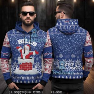 Buffalo Bills Santa Claus Chimney Ugly 3D Hoodie