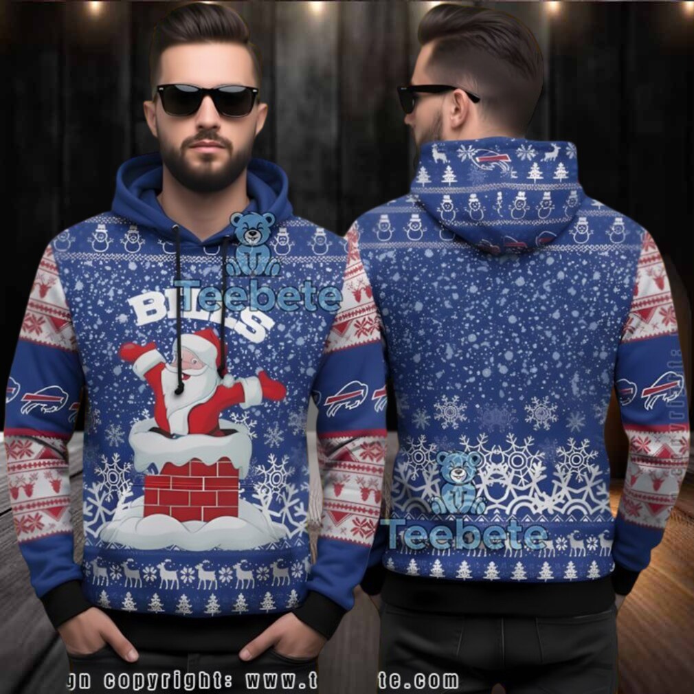 Buffalo Bills Santa Claus Chimney Ugly 3D Hoodie Buffalo Bills Santa Claus Chimney Ugly 3D Hoodie