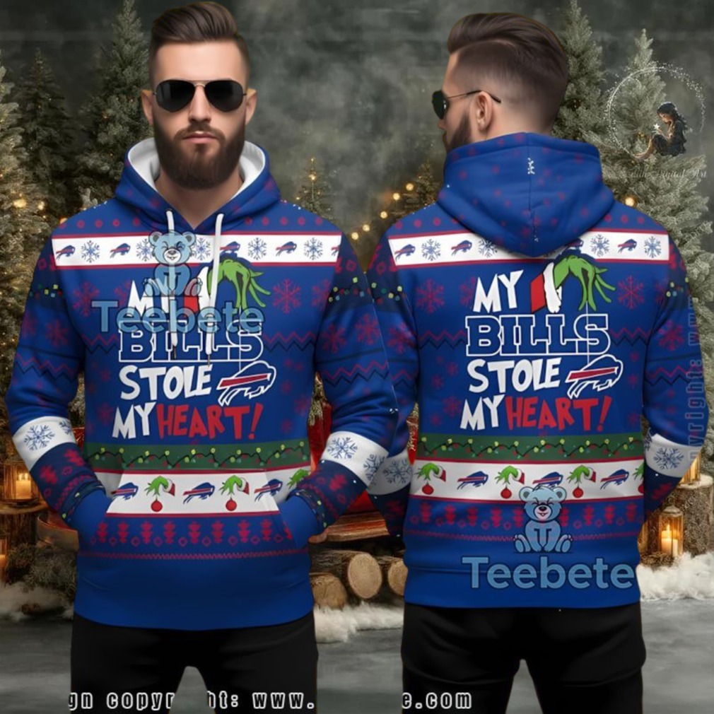 Buffalo Bills The Grinch Stole My Heart Ugly Christmas 3D Hoodie Buffalo Bills The Grinch Stole My Heart Ugly Christmas 3D Hoodie