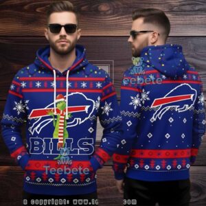 Buffalo Bills The Grinch Ugly Christmas 3D Hoodie Fan Gear Buffalo Bills The Grinch Ugly Christmas 3D Hoodie Fan Gear