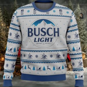 Busch Light Beer 5 Ugly Sweater Gifts, Busch Beer Gift Fan Ugly Sweater