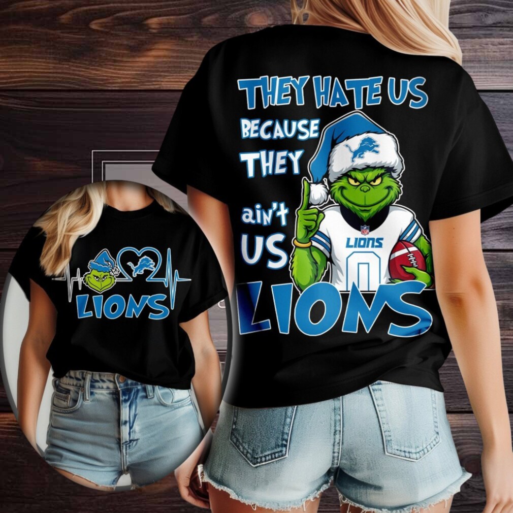 Detroit Lions Grinch Santa They Hate Us Because They Ain’t Us Merry Christmas Shirt Detroit Lions Grinch Santa They Hate Us Because They Ain’t Us Merry Christmas Shirt