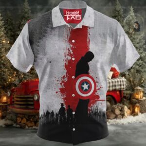 Captain America Marvel Comics Hawaiian Shirt