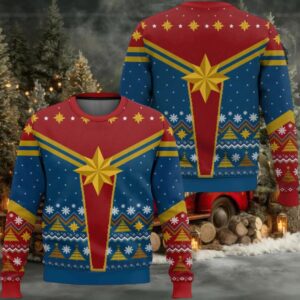 Captain Marvel Ugly Christmas Sweater