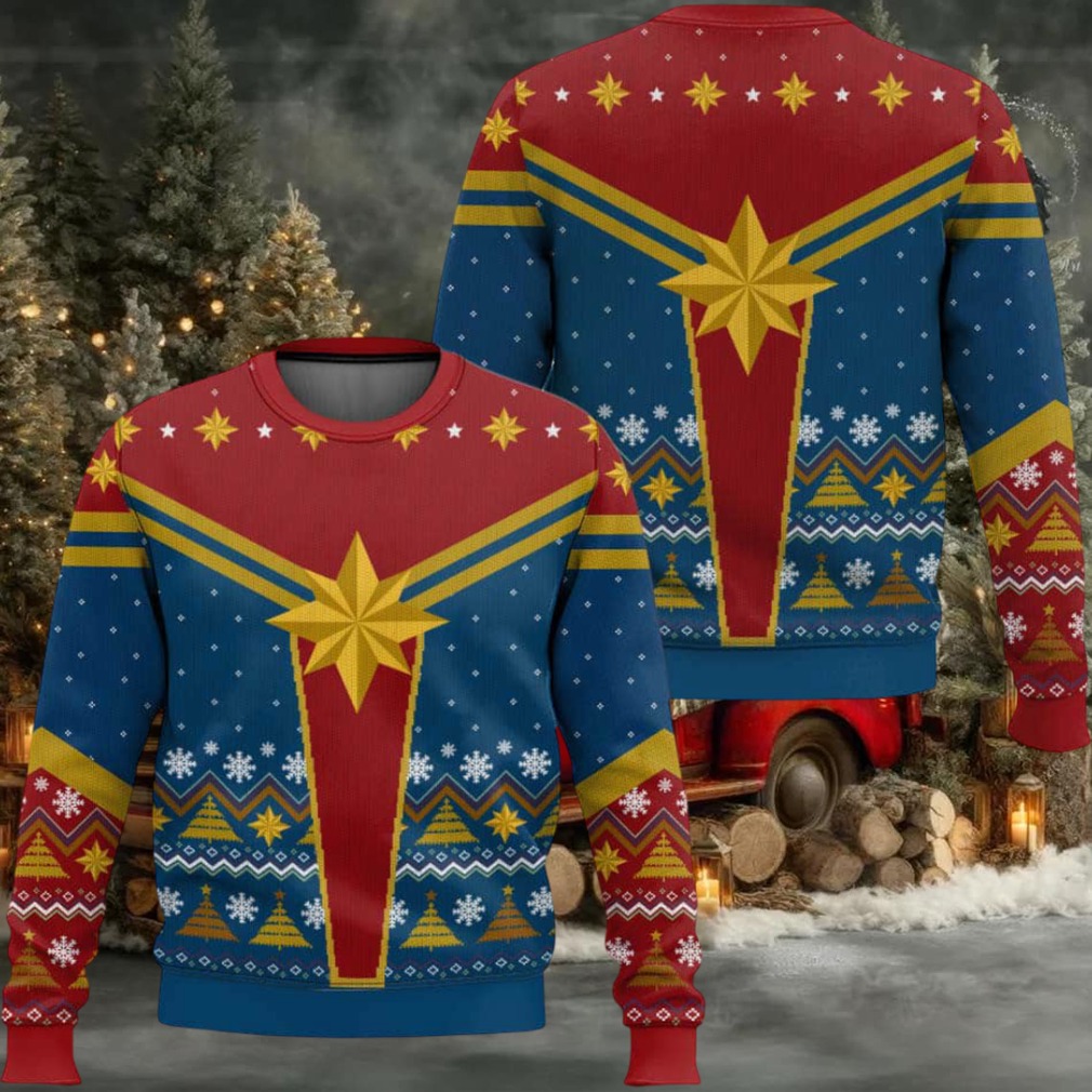 Captain Marvel Ugly Christmas Sweater Captain Marvel Ugly Christmas Sweater