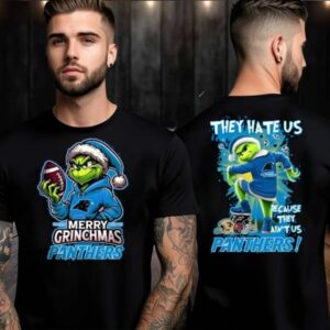 Carolina Panthers Grinch Merry Christmas Grinchmas 2025 Personalized Football Logo Two Sided Shirt