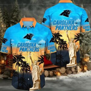Carolina Panthers Hawaii Shirt Statue Of Liberty Aloha Shirt