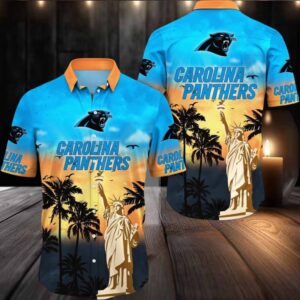 Carolina Panthers Hawaii Shirt Statue Of Liberty Aloha Shirt