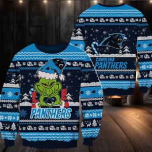 Carolina Panthers NFL Grinch Football Limited Ugly Christmas Sweater