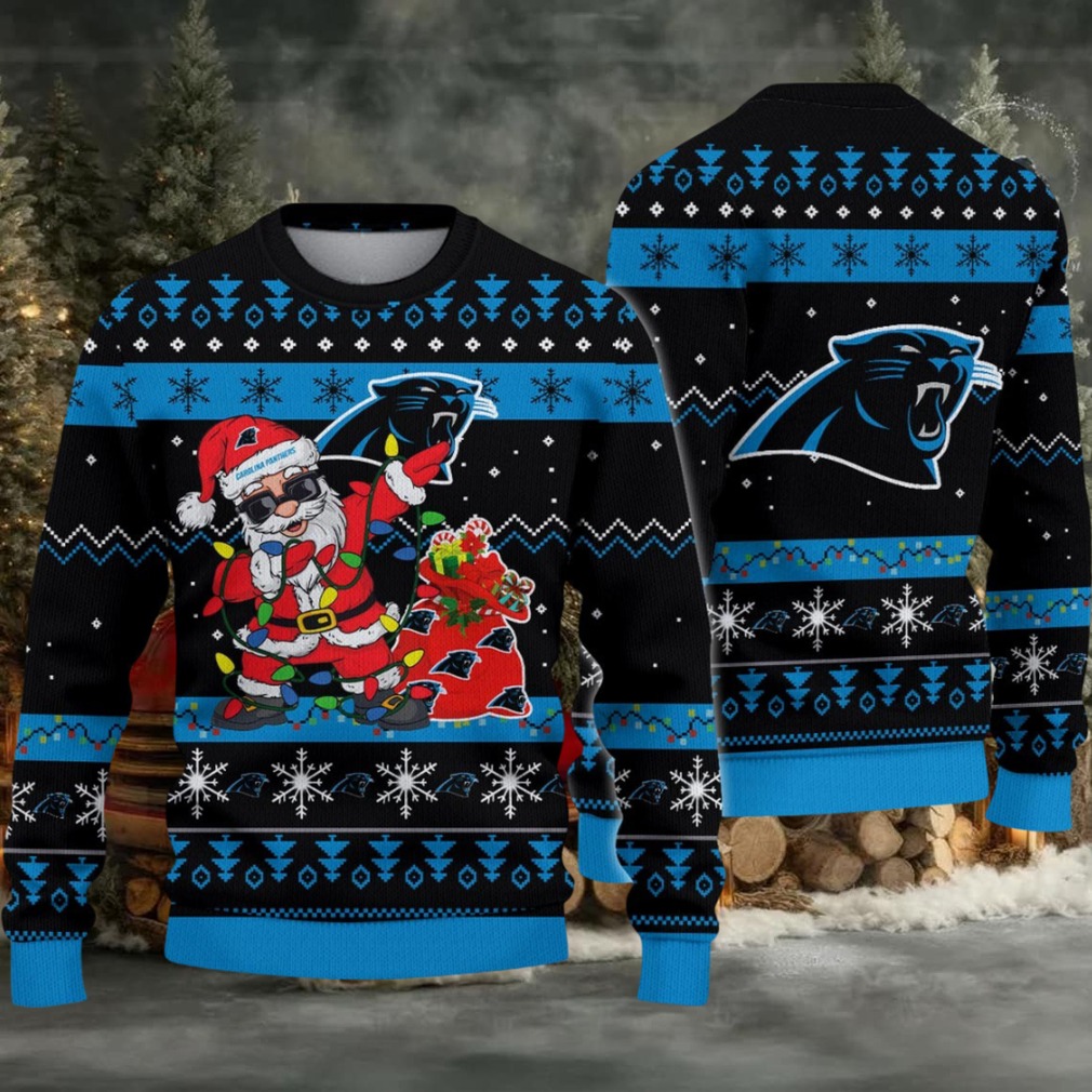 Carolina Panthers Santa Claus Ugly Christmas Sweater