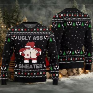 Caught Kissing Santa Ugly Christmas Sweater