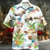 Charolais Cattle Sunflower Watercolor Hawaiian Shirt Charolais Cattle Sunflower Watercolor Hawaiian Shirt