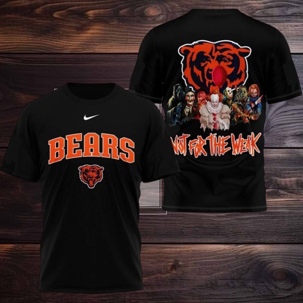 Chicago Bears 2025 NFL Not For The Weak Halloween All Over Print Logo Two Sided Shirt Chicago Bears 2025 NFL Not For The Weak Halloween All Over Print Logo Two Sided Shirt