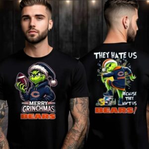 Chicago Bears Grinch Merry Christmas Grinchmas 2025 Personalized Football Logo Two Sided Shirt
