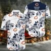 Chicago Bears NFL Palm Leaves Mens Hawaiian Button Up Shirt Chicago Bears NFL Palm Leaves Mens Hawaiian Button Up Shirt