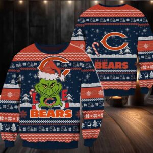 Chicago Bears NFL Grinch Football Limited Ugly Christmas Sweater