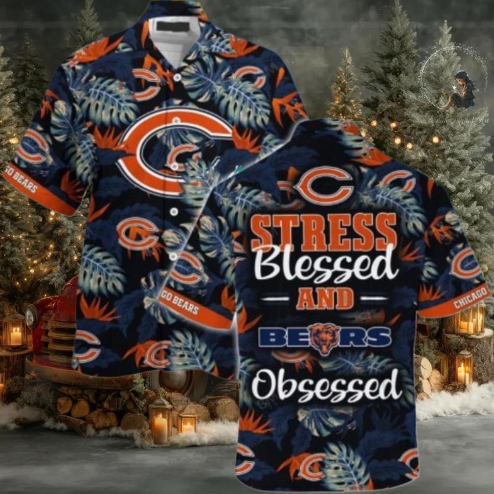 Chicago Bears NFL Stress Blessed And Bears Aloha Hawaiian Shirt Chicago Bears NFL Stress Blessed And Bears Aloha Hawaiian Shirt