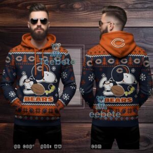 Chicago Bears Nfl Player Snoopy Woodstock Ugly 3D Hoodie Chicago Bears Nfl Player Snoopy Woodstock Ugly 3D Hoodie