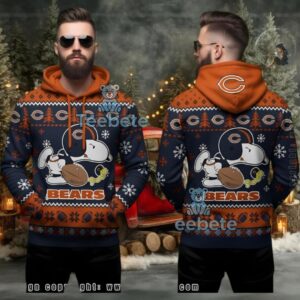 Chicago Bears Nfl Player Snoopy Woodstock Ugly 3D Hoodie