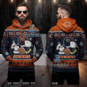 Chicago Bears Nfl Player Snoopy Woodstock Ugly 3D Hoodie