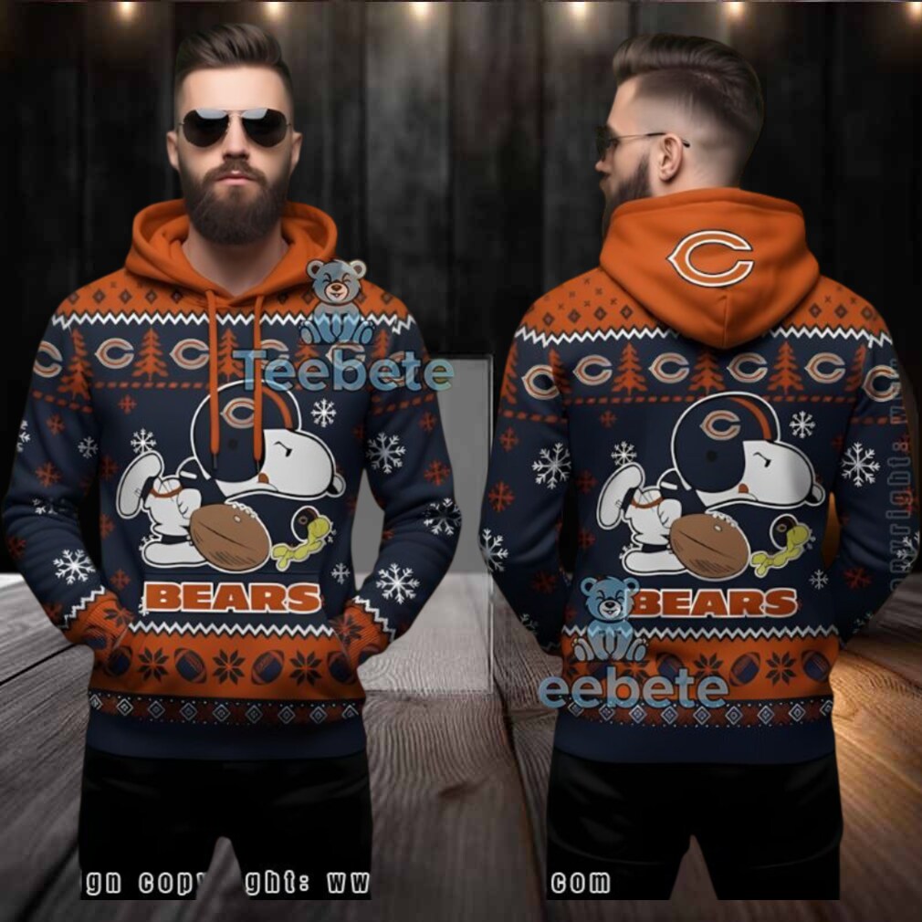 Chicago Bears Nfl Player Snoopy Woodstock Ugly 3D Hoodie Chicago Bears Nfl Player Snoopy Woodstock Ugly 3D Hoodie
