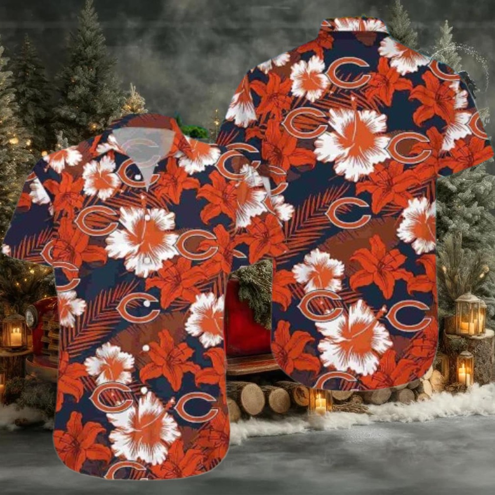 Chicago Bears Summer Flower Hibicus Hawaiian Shirt Chicago Bears Summer Flower Hibicus Hawaiian Shirt