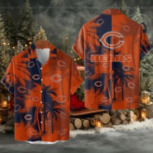 Chicago Bears Tropical Coconut Island Sunset Hawaiian Shirt