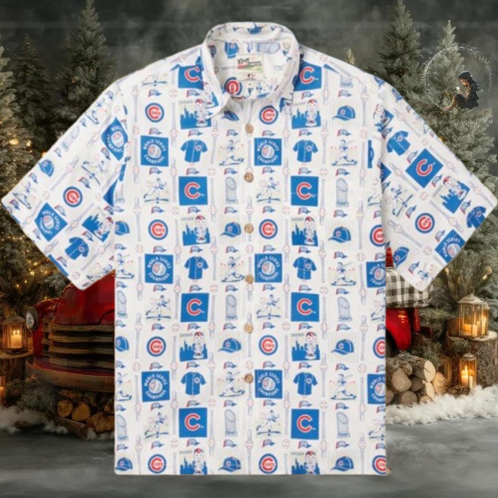Chicago Cubs Championship Scenic Hawaiian Shirt Chicago Cubs Championship Scenic Hawaiian Shirt