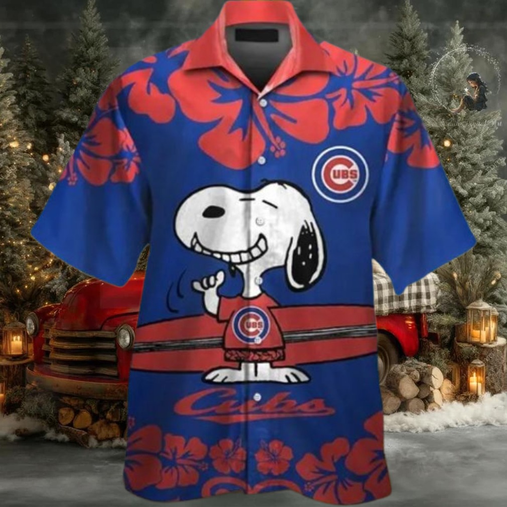 Chicago Cubs Snoopy Surf Wave Tropical Hawaiian Shirt Chicago Cubs Snoopy Surf Wave Tropical Hawaiian Shirt
