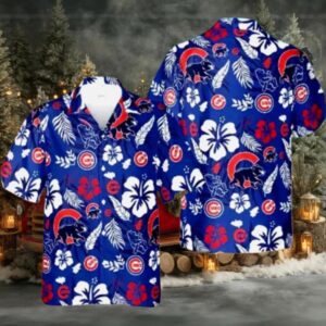 Chicago Cubs Tropical Floral Baseball Team Aloha Hawaiian Shirt