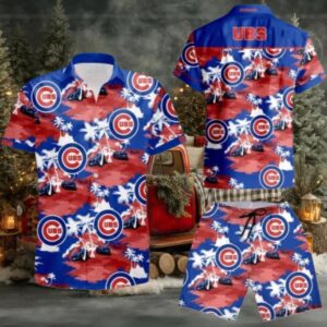 Chicago Cubs Tropical Red Coconut Island Summer Hawaiian Shirt